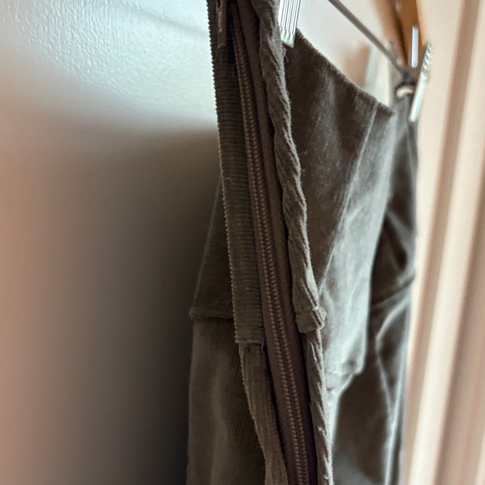 Cordaroy Bluish Green Midi Skirt - Picture 4 of 6